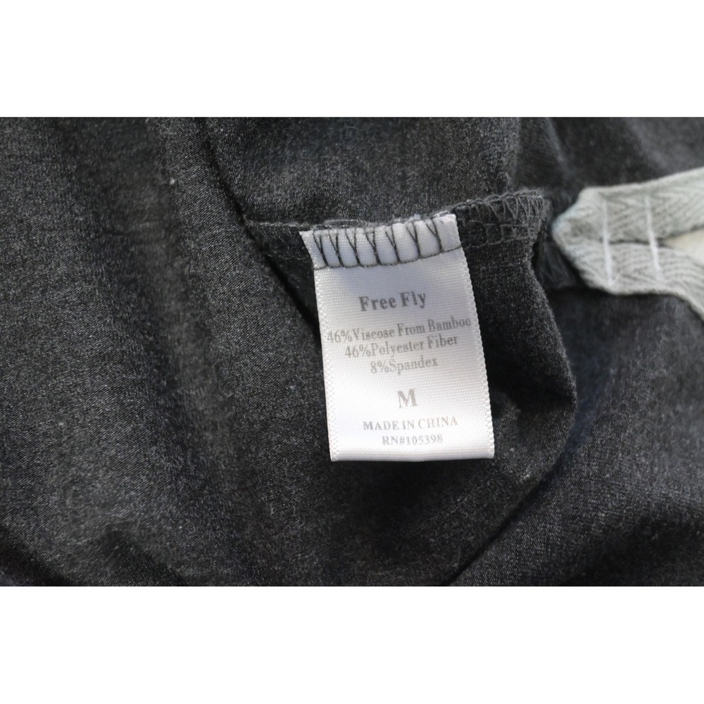 Free Fly Polo Shirt Mens Size Medium Charcoal Grey Bamboo Blend Stretch EUC - Picture 7 of 10